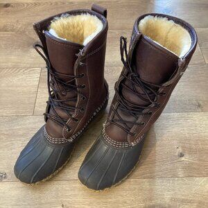 Women's Bean Boots, 10" Shearling-Lined Size 6N